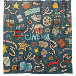 Movie Fan Cinema Theatre Design Shower Curtain