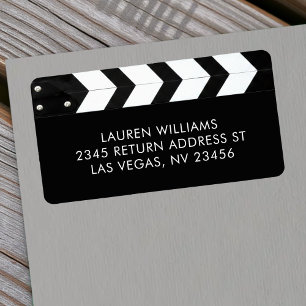 Movie Film Clap Board Address Label