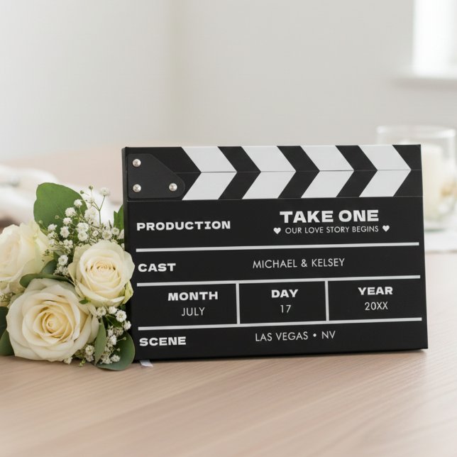 Movie Film Clap Board Wedding Guest Book (Creator Uploaded)