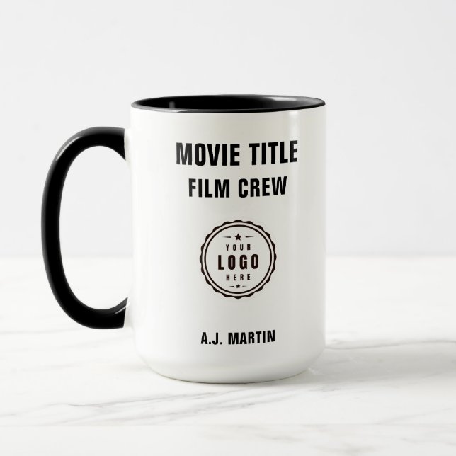 Movie Film Crew Logo Custom Personalised Name Mug (Left)