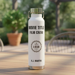 Movie Film Crew Logo Custom Personalised Name Water Bottle