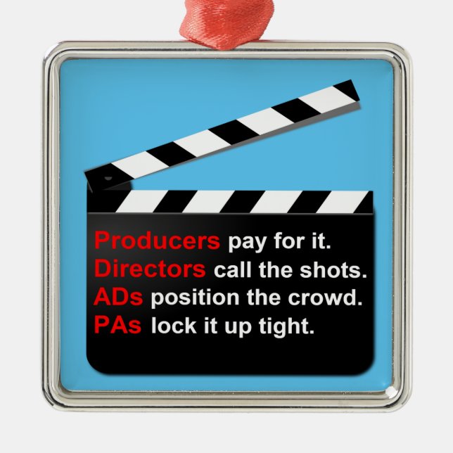Movie Film Crew  Producer Hit Ornament (Front)
