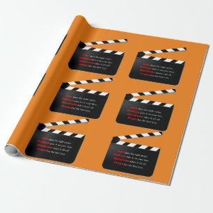 Movie Film Crew Wrap up the Hair and Makeup Wrapping Paper