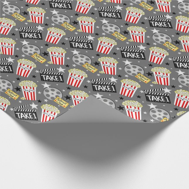 Movie Film Pop Corn Take 1 Wrapping Paper (Corner)