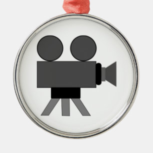 Movie Film Projector Metal Ornament