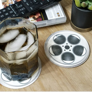 Movie Film Reel Home Theatre Round Paper Coaster