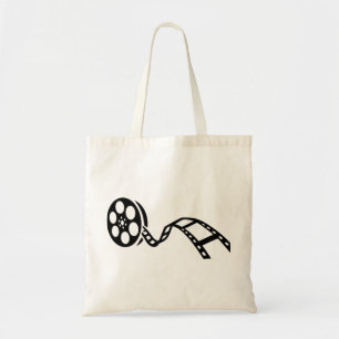 Movie film reel tote bag