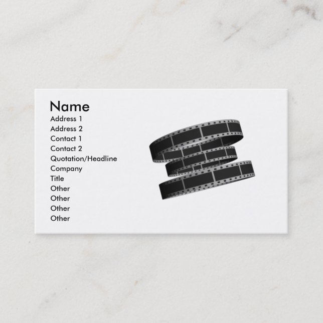 Movie Film Strip Business Card (Front)