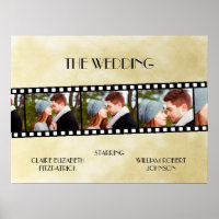 Movie Film Strip Photo Collage Wedding Welcome