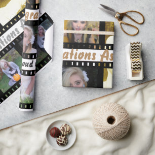 Movie Film Strip Photo Frames Gift Wrap