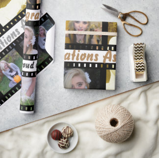 Movie Film Strip Photo Frames Gift Wrap