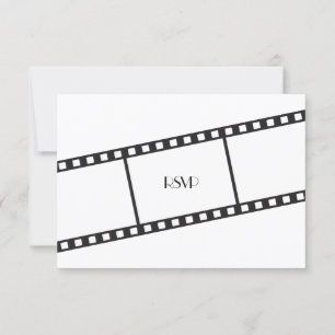 Movie Film Strip Wedding RSVP Response Invitation