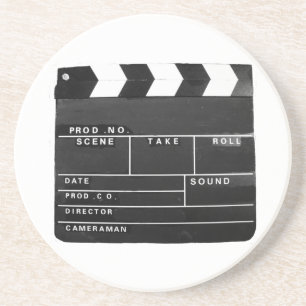 movie film video makers Clapper board design Coaster