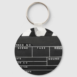 movie film video makers Clapper board design Key Ring