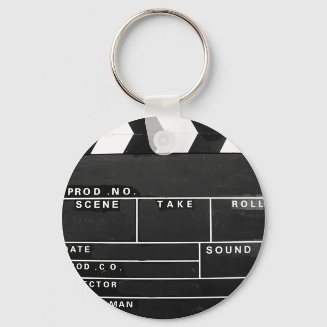 movie film video makers Clapper board design Key Ring (Front)