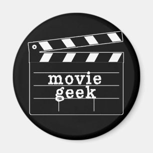 Movie Geek with Clapboard Magnet