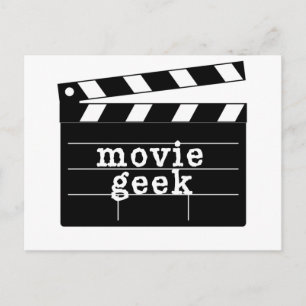 Movie Geek with Clapboard Postcard