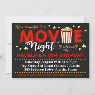 Movie Invitation   Movie Birthday   Movie Invite