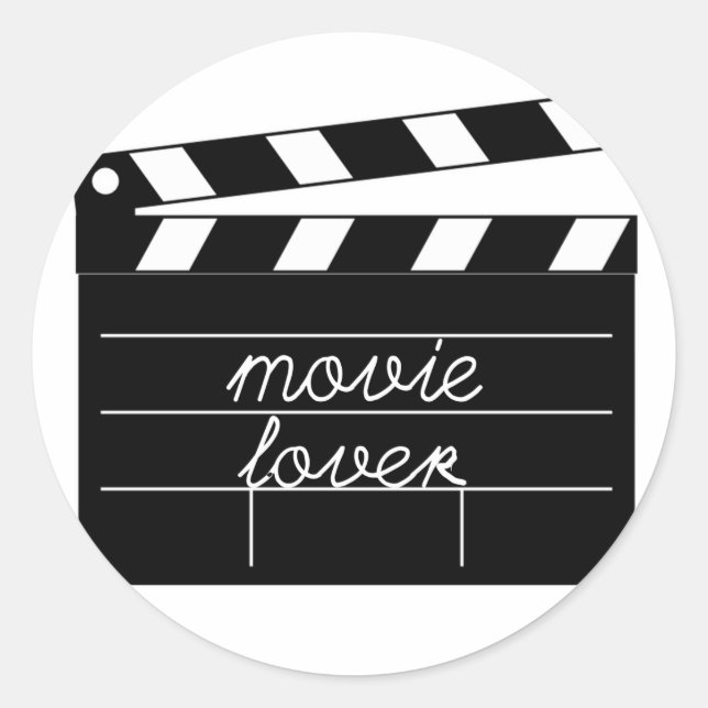 Movie Lover Tshirt Classic Round Sticker (Front)