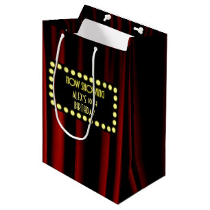 Movie Marquee Velvet Curtain Personalised Gift Bag