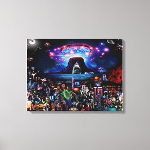 Movie memorabilia montage wall art poster