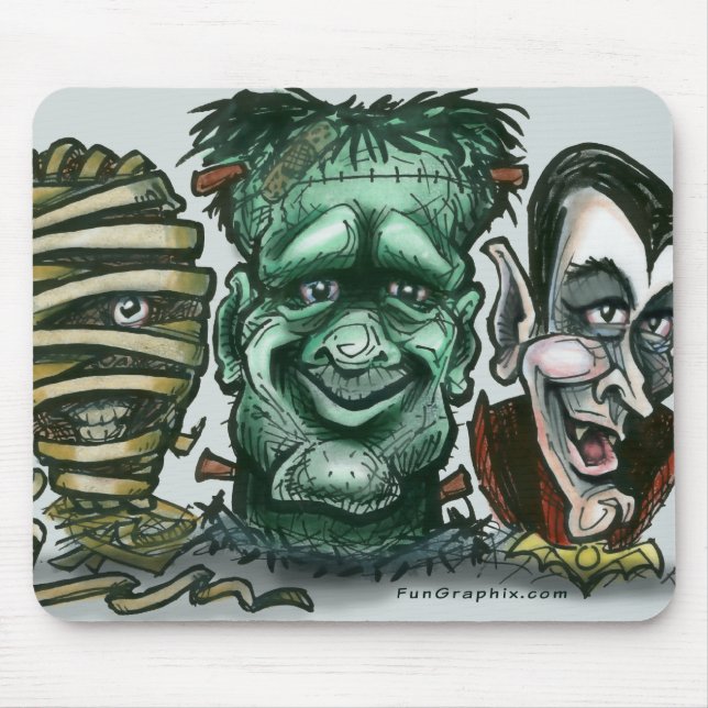 Movie Monsters Mouse Pad (Front)