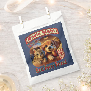Movie Night - Best Furry Friend - Cute Cat & Dog Favour Bag