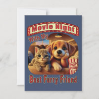 Movie Night - Best Furry Friend - Cute Cat & Dog