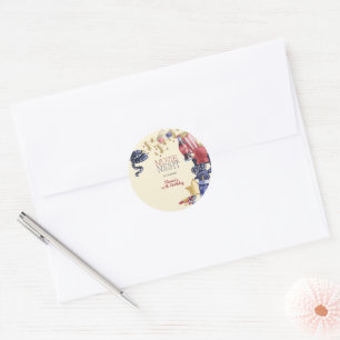 Movie night birthday for kids classic round sticker