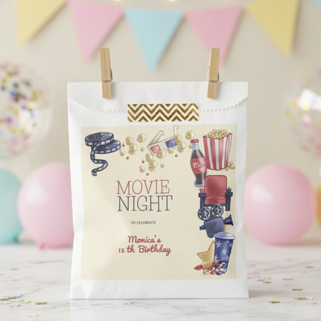 Movie night birthday for kids favour bag (Creator Uploaded)