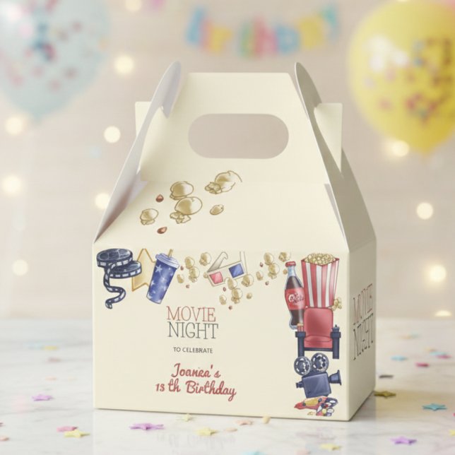 Movie night birthday for kids favour box (Creator Uploaded)