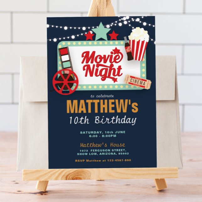 Movie Night Birthday Invitation (Creator Uploaded)