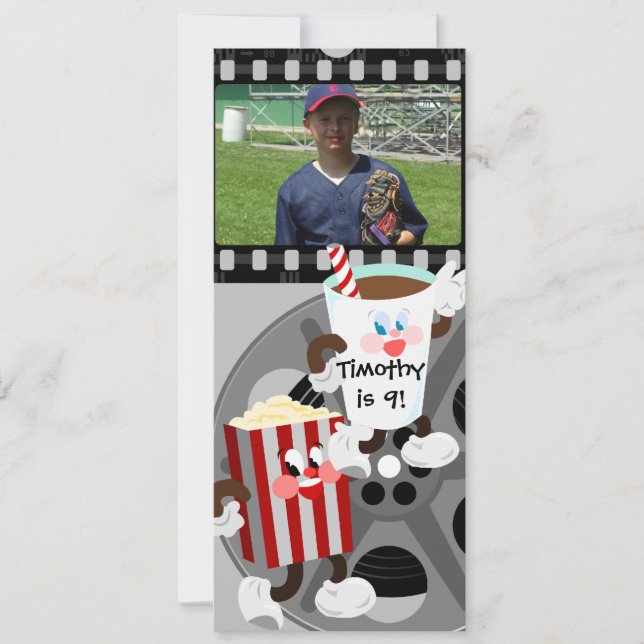 Movie Night Birthday Invitation (Front)