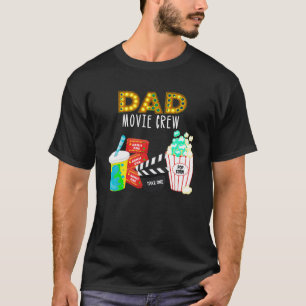 Movie Night Birthday Party Dad Movie Crew Kids Bir T-Shirt