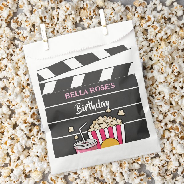 Movie Night Birthday Party For Girls Favour Bag (Creator Uploaded)