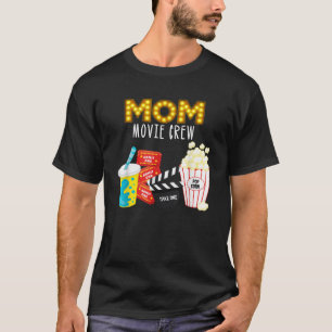 Movie Night Birthday Party Mum Movie Crew Kids Bir T-Shirt