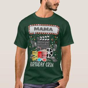 Movie Night Birthday Party Pajama Slumber Popcorn  T-Shirt