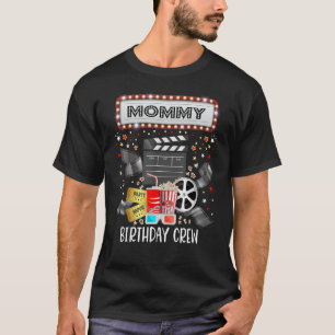 Movie Night Birthday Party Pajama Slumber Popcorn  T-Shirt