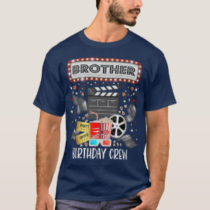 Movie Night Birthday Party Pajama Slumber Popcorn  T-Shirt
