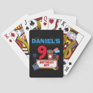 Movie Night Cinema Birthday Boy Theme Party  Playing Cards