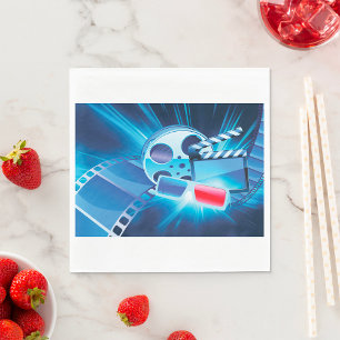 Movie Night Cinema Film Reel Napkin