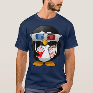 Movie Night Cinema Penguin - cute animal T-Shirt