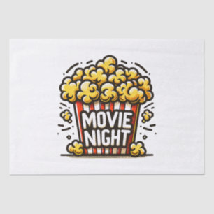 Movie Night Delight Playful Popcorn Tissue Paper