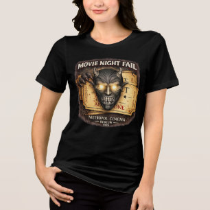 Movie Night Fail Women's Dark Tri-Blend Shirt
