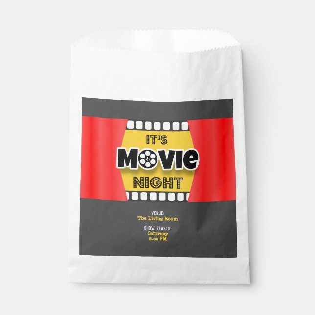 Movie Night Favour Bag (Front)
