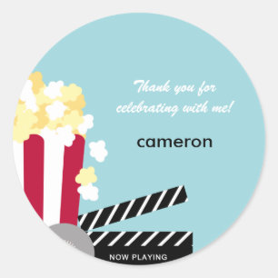 Movie Night Favour Sticker or Envelope Seal