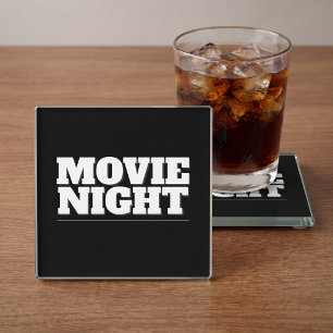 Movie Night Glass Coaster