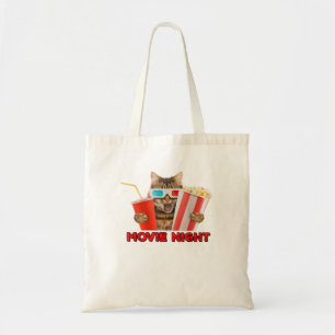 Movie Night Graphic Tee TShirt Tote Bag