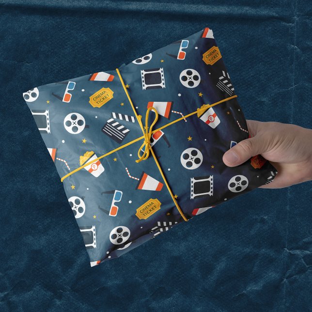 Movie Night Iconic Family Fun Dark Tissue Paper (Creator Uploaded)