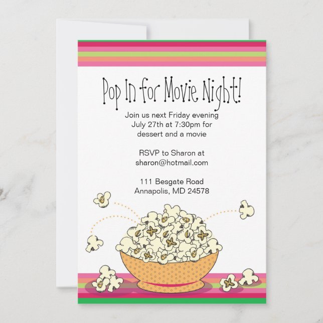 Movie Night Invitation (Front)